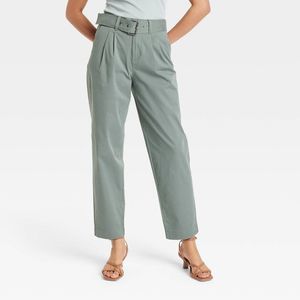 Women's Super High-Rise Tapered Chino Pants - A New Day Teal 6